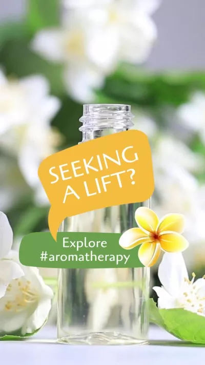 Aromatherapy Promotion With Slogan And Aroma Oil Facebook Reels