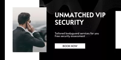 VIP Security and Bodyguards Ad on Black Blog Headers