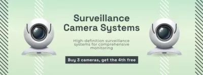 Promotion of Security Cameras on Green Facebook Covers