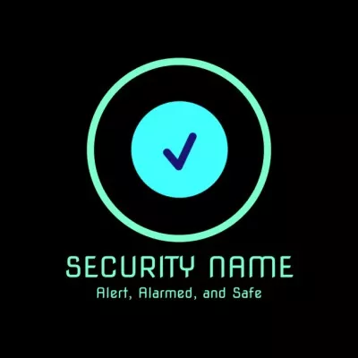 Security Company Emblem on Black Animated Logos