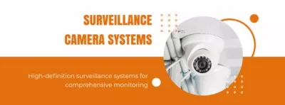 Surveillance Camera Installation Alert on Orange Facebook Covers