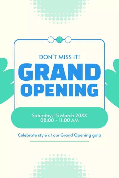 Grand Opening Gala Announcement On Saturday Pinterest Graphics