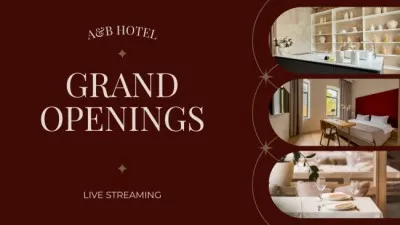 Chic Hotel Grand Opening With Live Streaming Vlog Episode YouTube Thumbnails