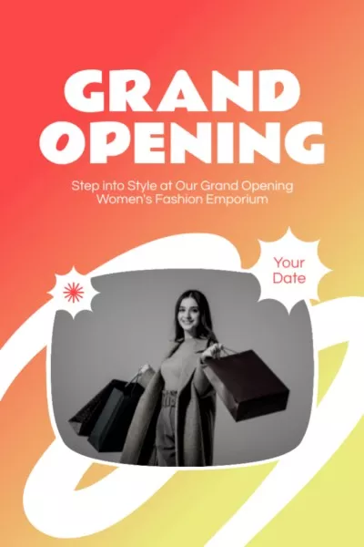 Women Fashion Store Grand Opening Ceremony Tumblr Graphics