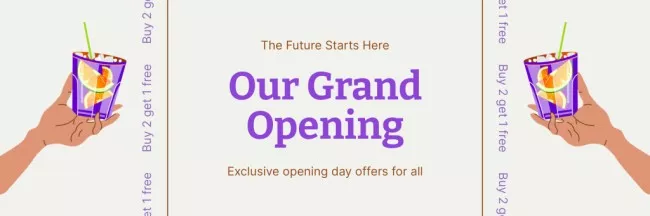 Grand Opening Celebration With Promo And Cocktails