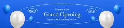 Grand Opening Event With Special Discount And Balloons eBay Store Billboard