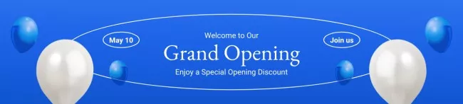 Grand Opening Event With Special Discount And Balloons