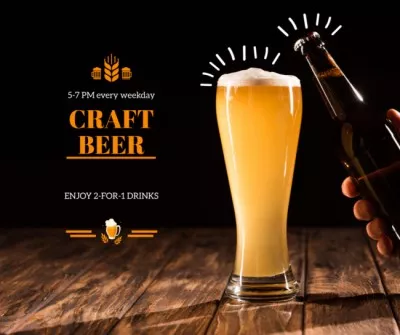 Special Offer on Delicious Craft Beer Social Media Graphics