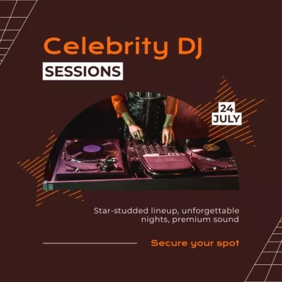 DJ Session in Night Club with Premium Sound Instagram Posts