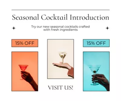 Introducing Seasonal Craft Cocktails at Discount Facebook Photo Collage