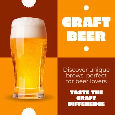 Offering Craft Beer with Various Flavors Instagram Posts