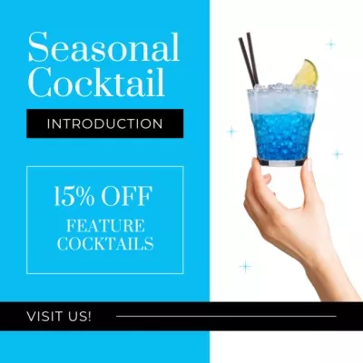 Introducing Seasonal Cocktails with Quality Ingredients Instagram Posts
