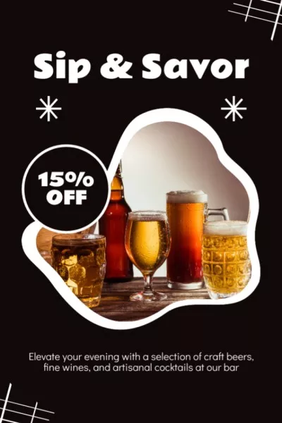 Discount on Cold Craft Beer with Foam Tumblr Graphics