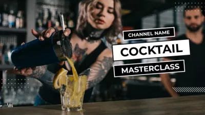 Woman Bartender Making Cocktail at Masterclass YouTube Thumbnails