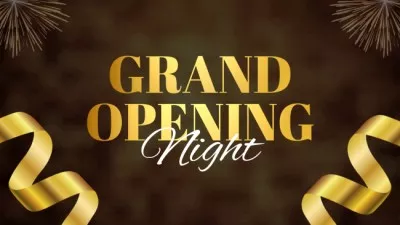 Spectacular Grand Opening Night Announcement Animated Graphics