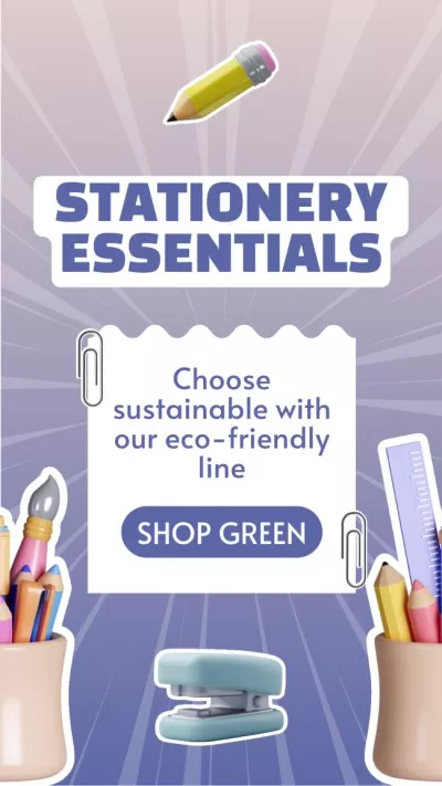 Eco-Friendly Line Of Stationery Products Whatsapp Statuses