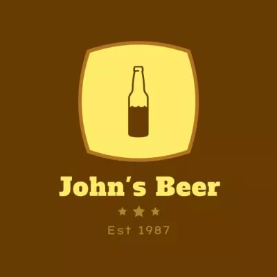 Branded Beer In Bottles In Bar Ad Animated Logos
