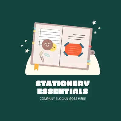 Stationery shops Animated Logos