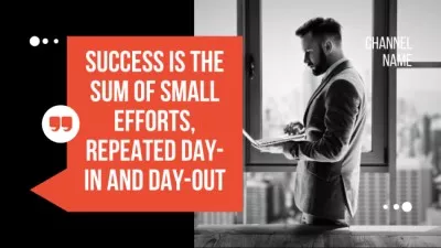 Business Quote About Discipline YouTube Thumbnails