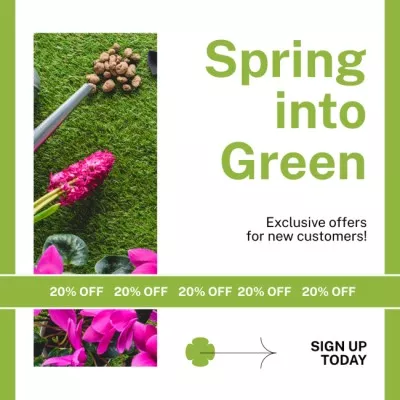 Discount For Elite Lawn Spring Grooming And Gardening Instagram Ads